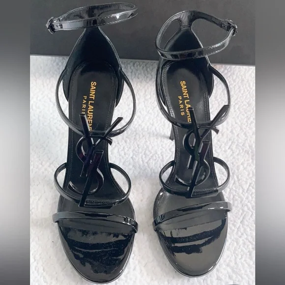 Saint Laurent YSL 100mm Opyum Patent Leather Sandals - Picture 3 of 16